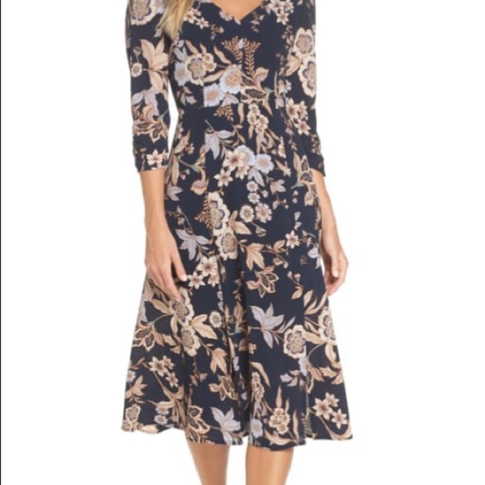 Eliza J floral midi dress